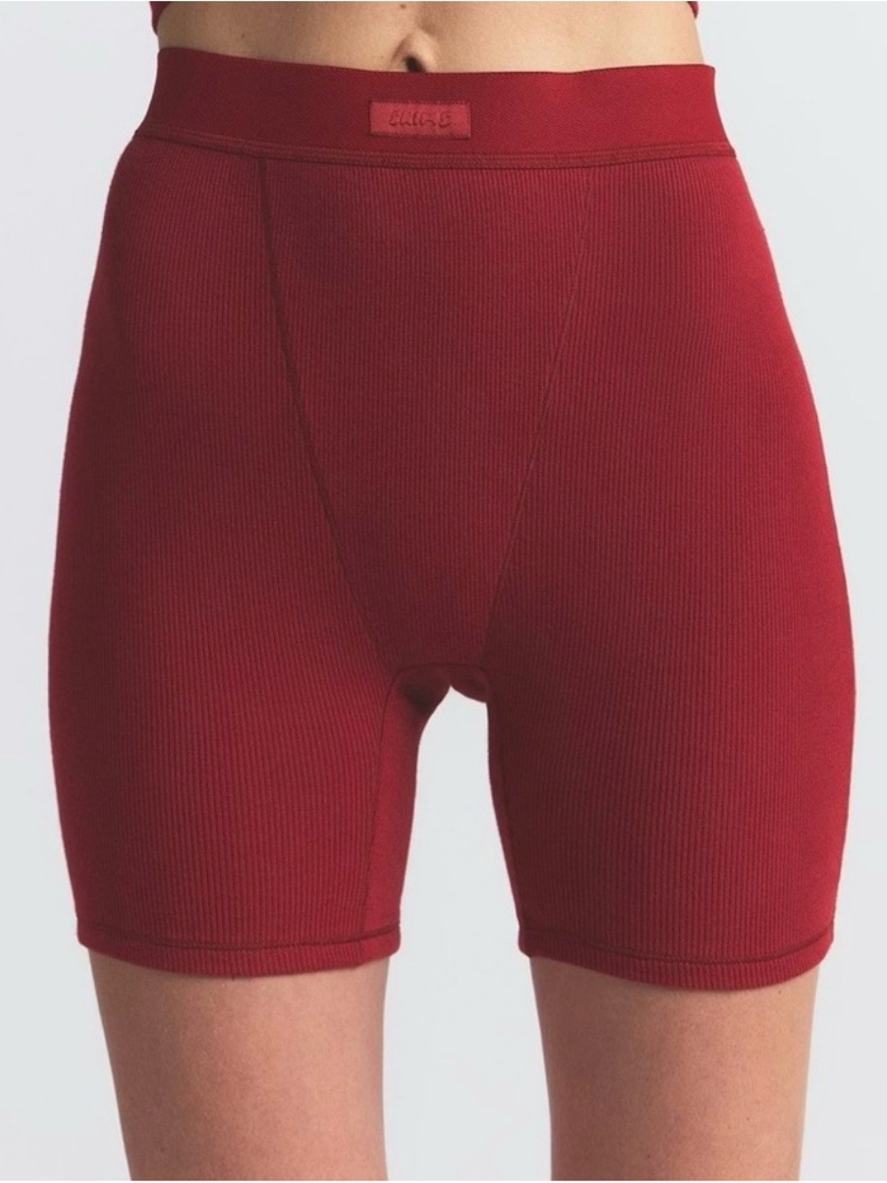 SKIMS cotton rib boxer color brick